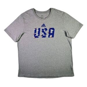 USA Soccer FIFA World Cup Adidas Shirt XL Gray Qatar 2022 Futbol Sportswear Tee